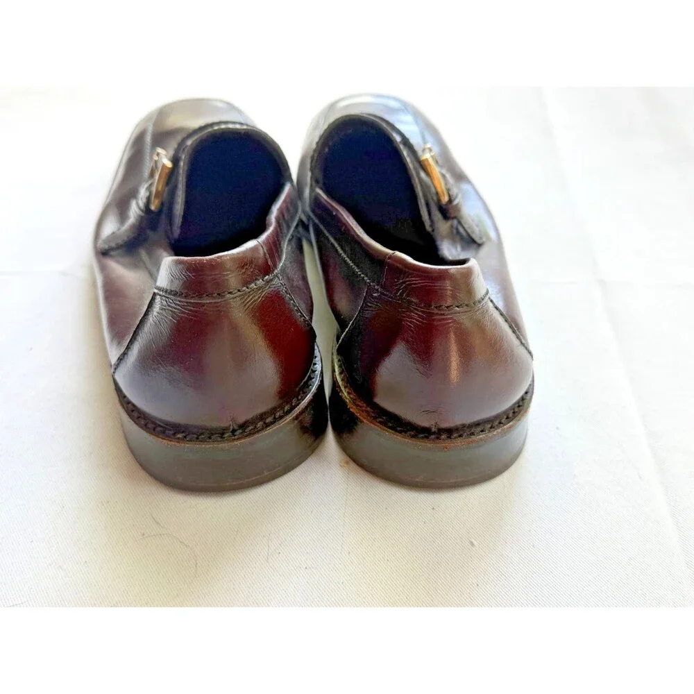 Gambinelli Cavallieri size 9 leather loafers in a deep cognac color